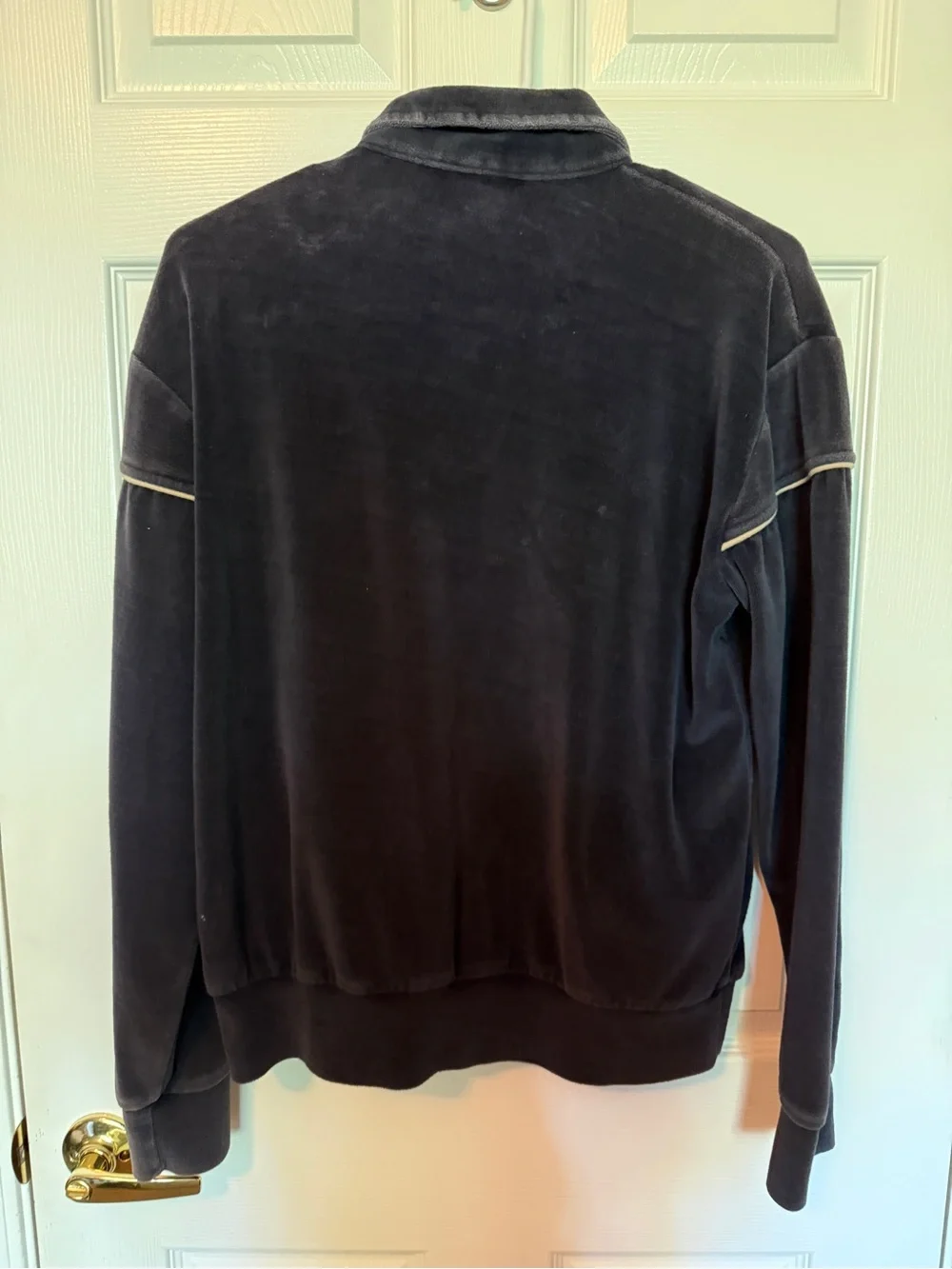 Vintage JC Penny Men’s Shop Men's Full-Zip Velvet Track Jacket - 🤩